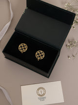 Black Moroccan Trellis Cufflinks - TOSSIDO