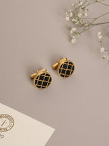 Black Moroccan Trellis Cufflinks - TOSSIDO
