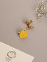 Yellow Butterfly Cufflinks - TOSSIDO