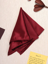 Maroon Solid Pocket Square