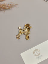 Orange Poodle Brooch