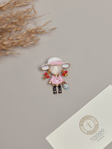 Pink Hat Girl Brooch