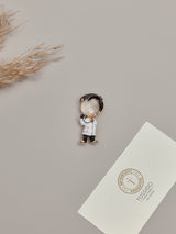 White Doctor Boy Brooch