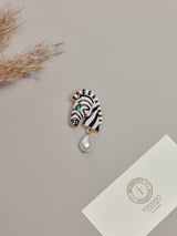 Black & White Zebra Brooch