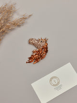 Orange Horse Brooch
