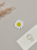 White Daisy Brooch