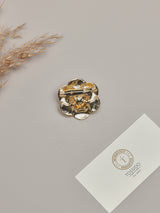 Black & White Camellia Brooch