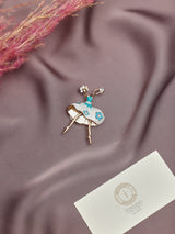 Turquoise Ballerina Brooch
