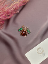 Brown Beetle Brooch