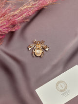 Brown Beetle Brooch