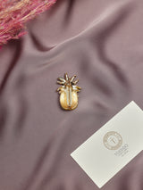 Yellow Pineapple Brooch