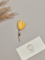 Yellow Tulip Brooch