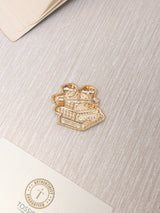 Pink & Red Book Stack Brooch - TOSSIDO