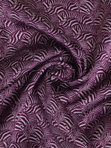 Purple Printed Silk Pocket Square