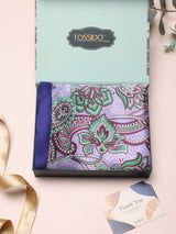 Lavender Paisley Silk Pocket Square