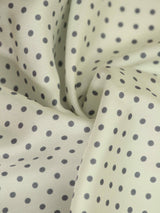 White Geometric Silk Pocket Square