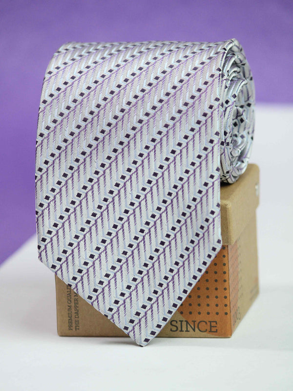 Silver Stripes Broad Necktie