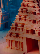 Blue Temple Gopuram City Scarf