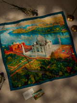 Teal Taj Mahal City Scarf