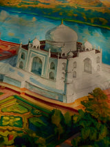 Teal Taj Mahal City Scarf