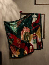 Green Abstract Domes City Scarf