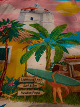 Pink Beach Lighthouse City Scarf