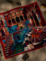 Red Rajasthani Dancer City Scarf
