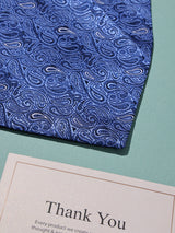 Royal Blue Paisley Woven Cravat & Pocket Square Set - TOSSIDO
