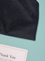 Black Tonal Paisley Woven Cravat & Pocket Square Set - TOSSIDO
