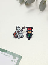 Rockstar Ghost & Traffic Light Enamel Pin Set of 2