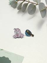 Fresh Boy Tears Carton & Ramen Bowl Enamel Pin Set of 2