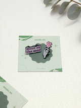 Focus on the Good & Skeleton Rose Enamel Pin Set of 2