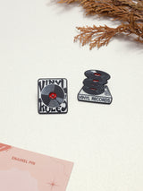 Vinyl Rules & Vinyl Records Enamel Pin Set of 2