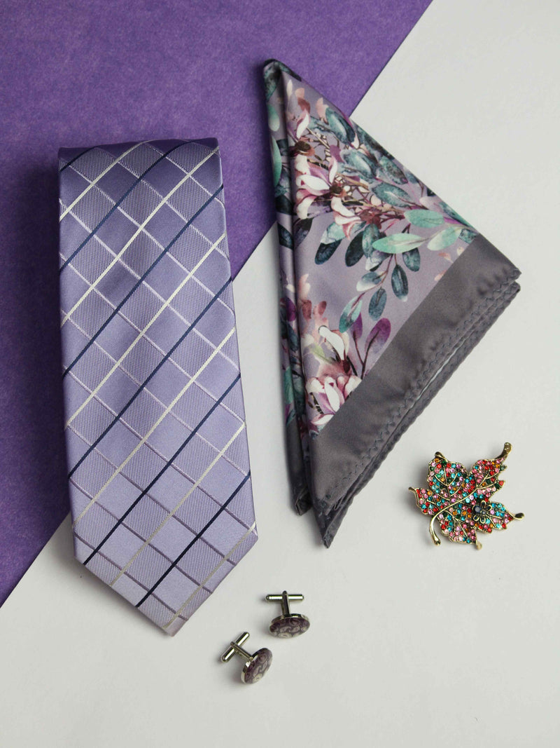 "Silk Glamour: Luxurious Men's Silk Accessories Gift Set"
