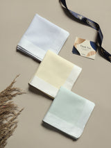 Multicolor Solid Handkerchief Set – Pack of 3