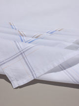White Pinline Border Cotton Handkerchief Set
