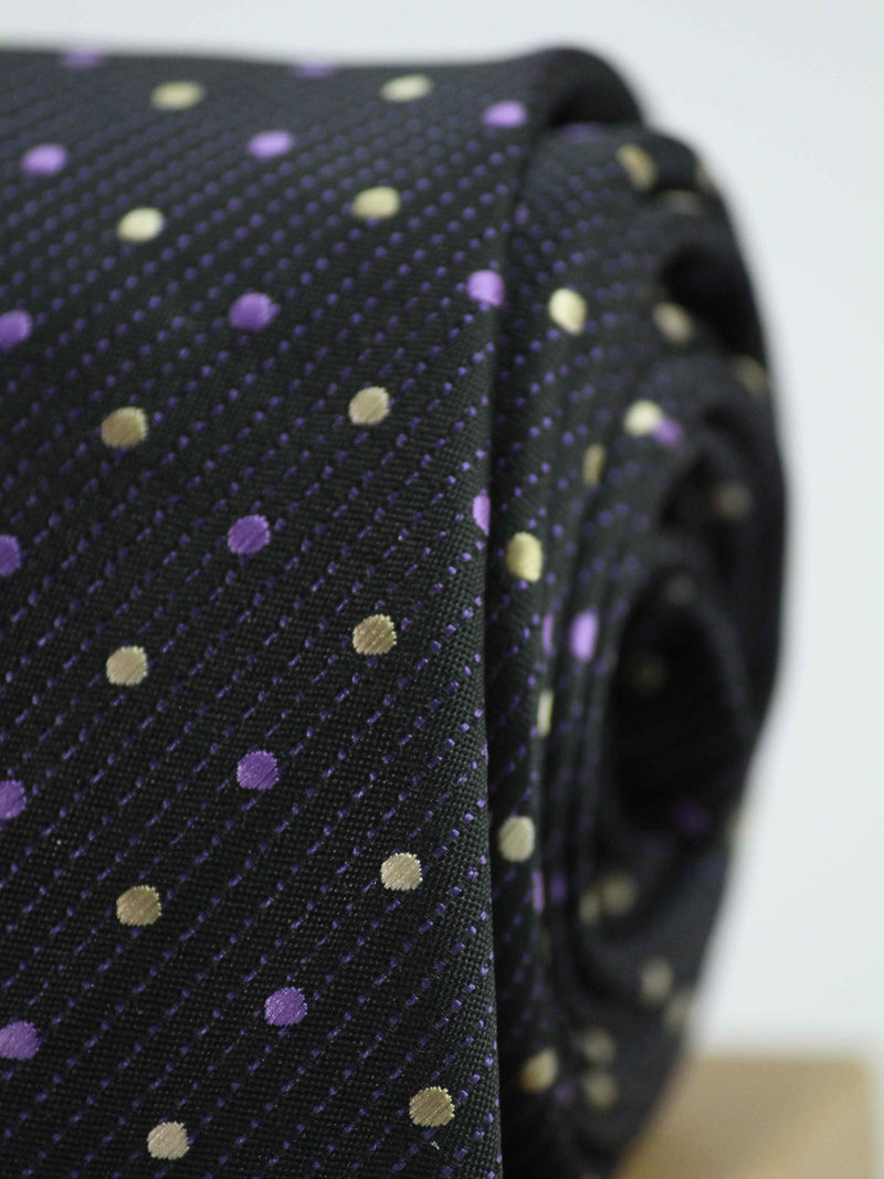Purple Dot Woven Necktie