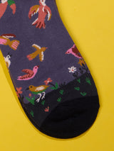 Purple Songbird Socks