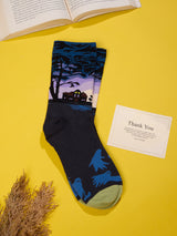 Navy Night Ghost Socks