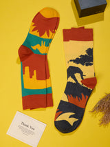 Desert Sun & Crane Socks – Pack of 2