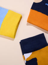 Colour Block Abstract Socks – Pack of 3