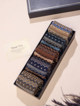 Brown Fair Isle Socks – Pack of 5