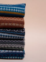 Blue Fair Isle Socks – Pack of 5