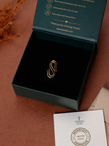 Gold Double Swirl Adjustable Ring