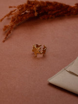 Gold Twin Starfish Adjustable Ring