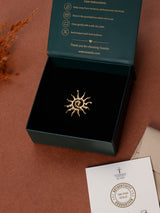 Gold Spiral Sun Adjustable Ring