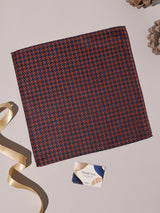 Red & Navy Houndstooth Performance Silk™ Pocket Square