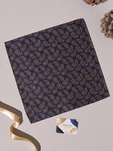Navy & Gold Mini Paisley Performance Silk™ Pocket Square