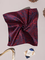 Red & Navy Paisley Performance Silk™ Pocket Square