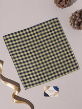 Yellow & Navy Check Performance Silk™ Pocket Square